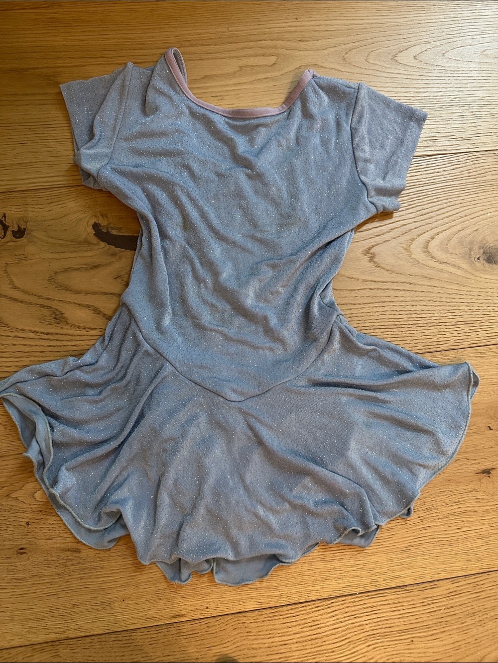 Gymnastics leotard Light Blue Sparkle Fit-and-Flare